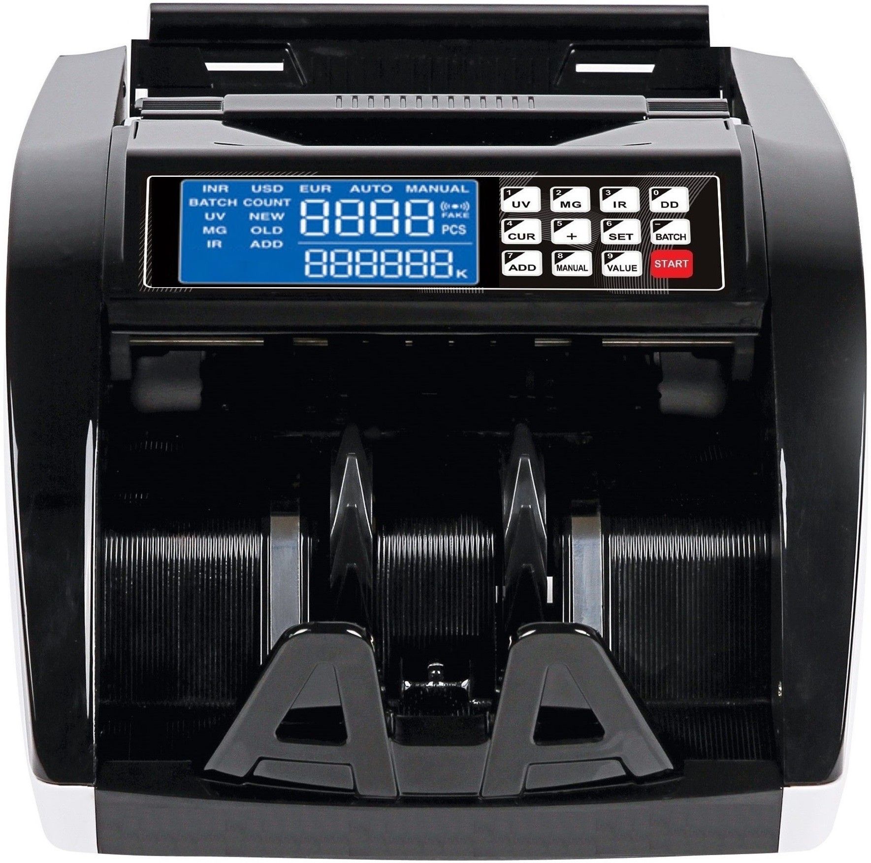Drop2Kart Bill Counter with LCD Display & UV/MG/MT/IR FakeNote Sensor, ADD/BATCH Mode, Fast Counts All Old & New INR Note Counting Machine-image-1