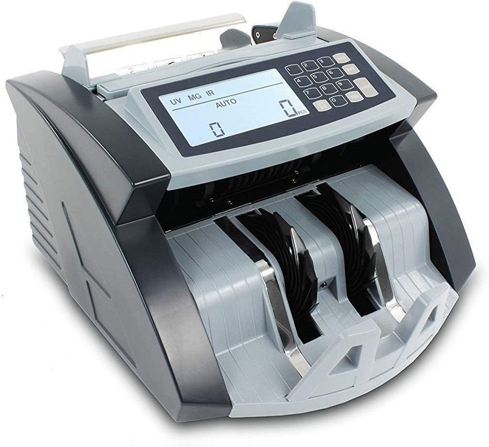 Drop2Kart LCD Bill Counter with UV/MG/MT/IR FakeNote Sensors, Counts All Old & New INR with Additional External LED Display Note Counting Machine image 1