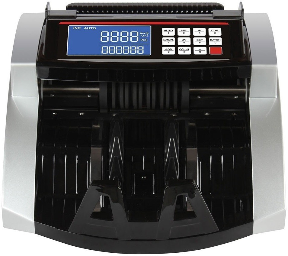 Drop2Kart Dual Heavy-Duty Motor CashCounter with LCD Display, 4 Japanese CMOS Sensors - UV/MG/MT/IR & Automatic Counting Note Counting Machine image 1
