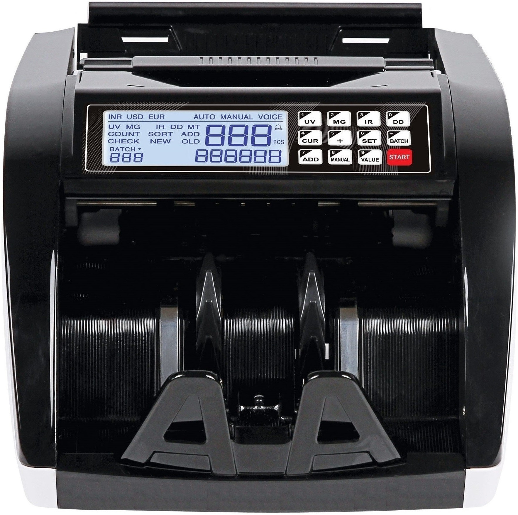 Drop2Kart Automatic Heavy-duty Money Counter – Fast Counts All INR, 4 FakeNote Detection (UV/MG/MT/IR), Multiple Operation Modes Note Counting Machine image 1
