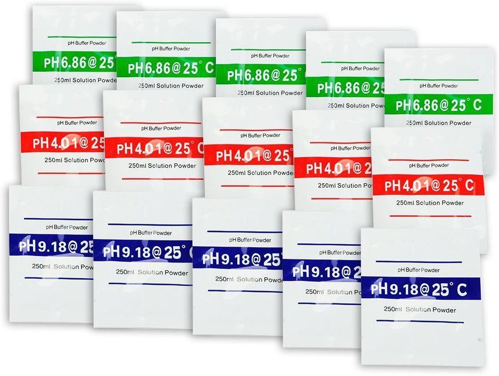 15-Pack Buffer Powder for pH Meters - Works with All Electronic pH Meters pH Indicators-image-44