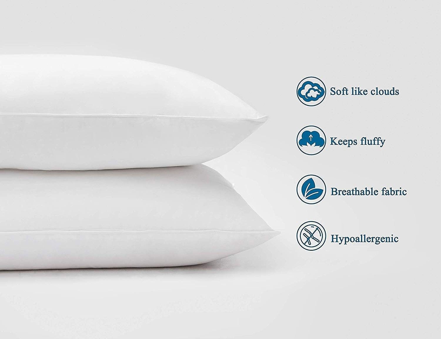 FIBRE DREAM PILLOW Microfibre Solid Sleeping Pillow Pack of 2-image-0