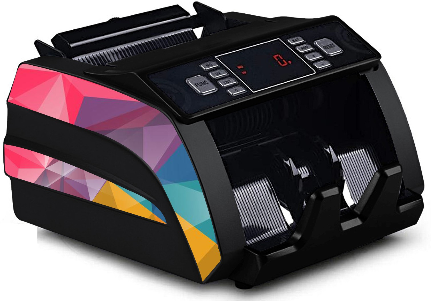 Drop2Kart Cash Counter with UV/MG Fake-Note Detection, Bright LED Display with ADD+BATCH Modes, External LED Display Note Counting Machine image 1