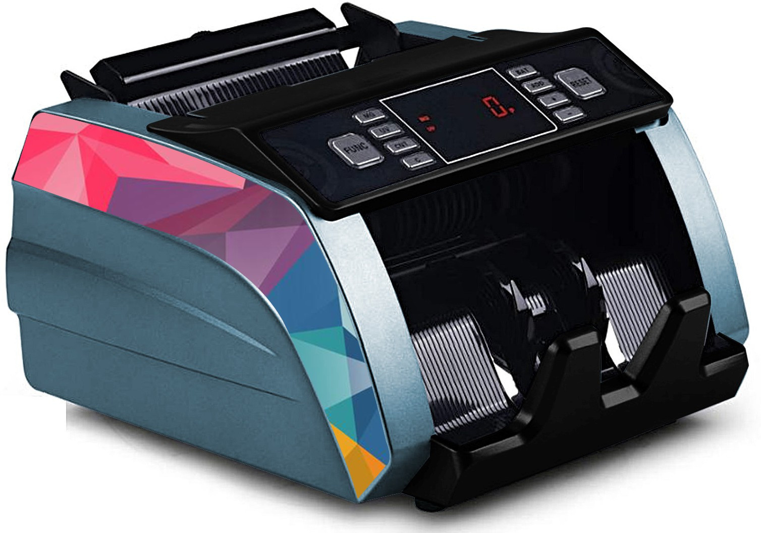 Drop2Kart LED Cash Counter - HeavyDuty Dual Motor, UV/MG FakeNote Detection, Counts Old & New INR with Additional LED Display Note Counting Machine image 1
