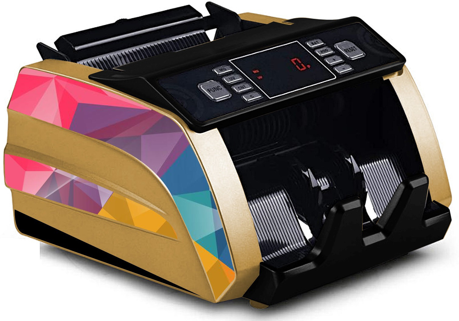 Drop2Kart HeavyDuty Cash Counter - UV/MG CMOS Sensor, Dual Display + Dual Motor, Counts All INR with After Sales Service Support Note Counting Machine image 1