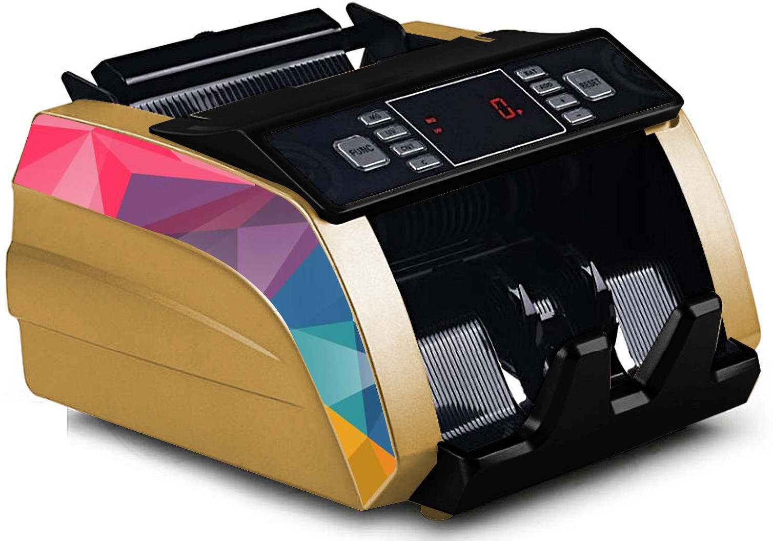 Drop2Kart Automatic LED Cash Counter - Dual Heavy-Duty Motor, UV/MG CIS Image Sensors, Fakenote Alarm with After Sales Service Support Note Counting Machine image 1