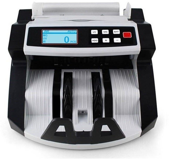 Drop2Kart LCD Cash Counter - Dual Heavy-Duty Motor, UV/MG/MT/IR CIS Image Sensors, Fakenote Alarm with After Sales Service Support Note Counting Machine image 1