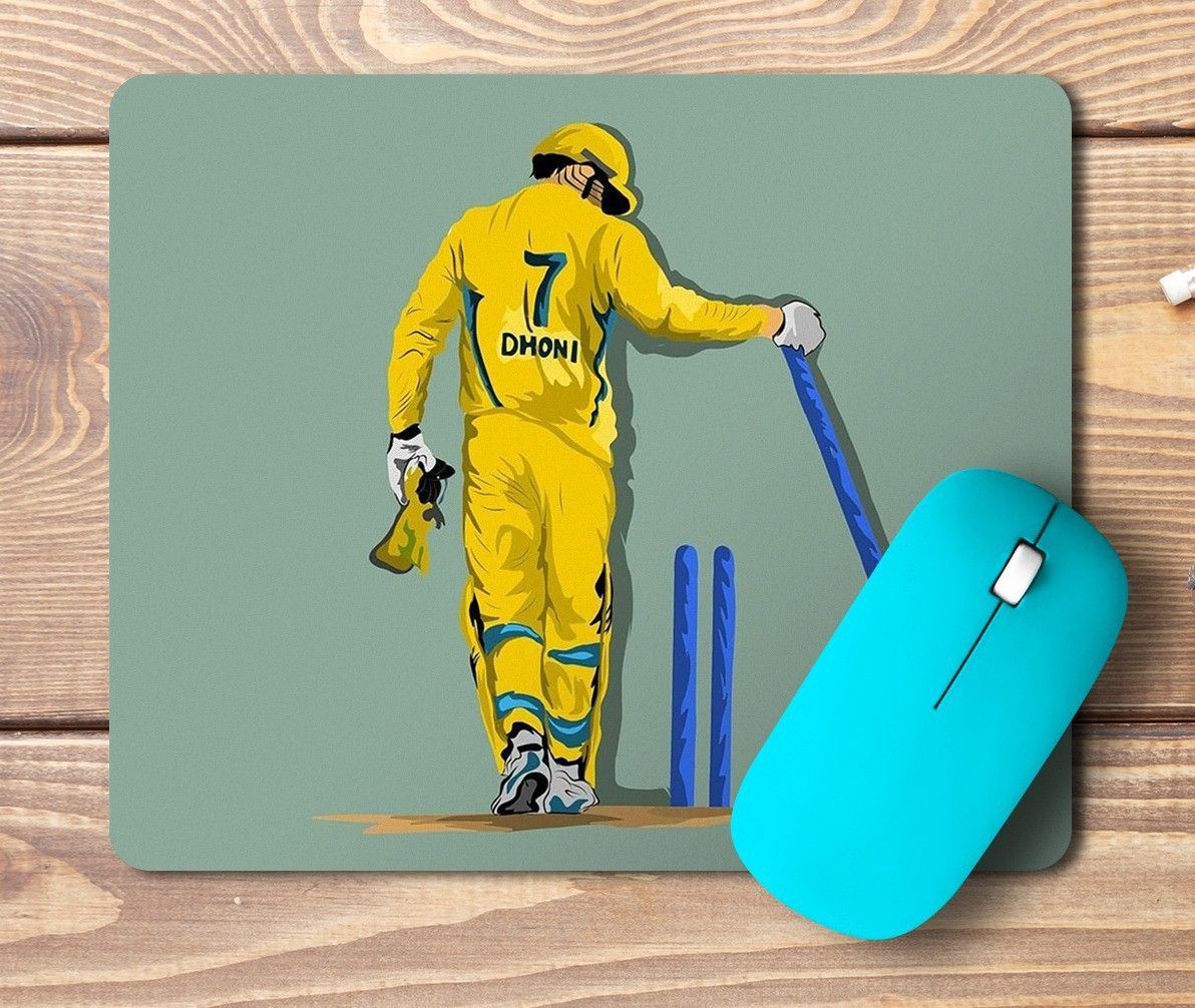 feeling hub Designer Printed Laptop/Desktop/Computer Mousepad/Mouse Pad (Best for Gaming/Gamers) || (Dhoni)… Mousepad-image-30