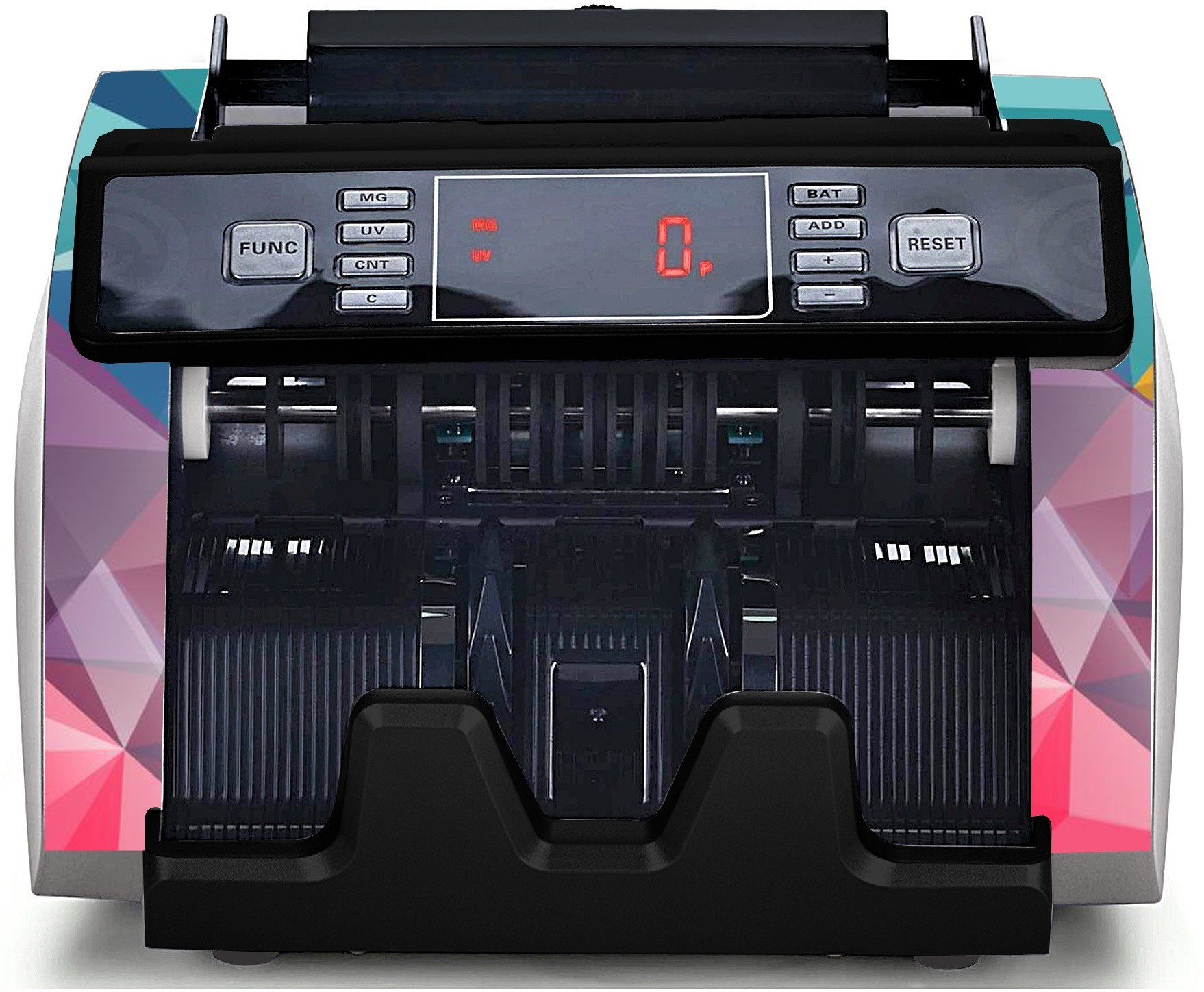 Drop2Kart CashCounter for All Indian Bill Denominations - UV/MG FakeNote Detection, ADD+BATCH Mode with Bright LED Display Note Counting Machine image 1