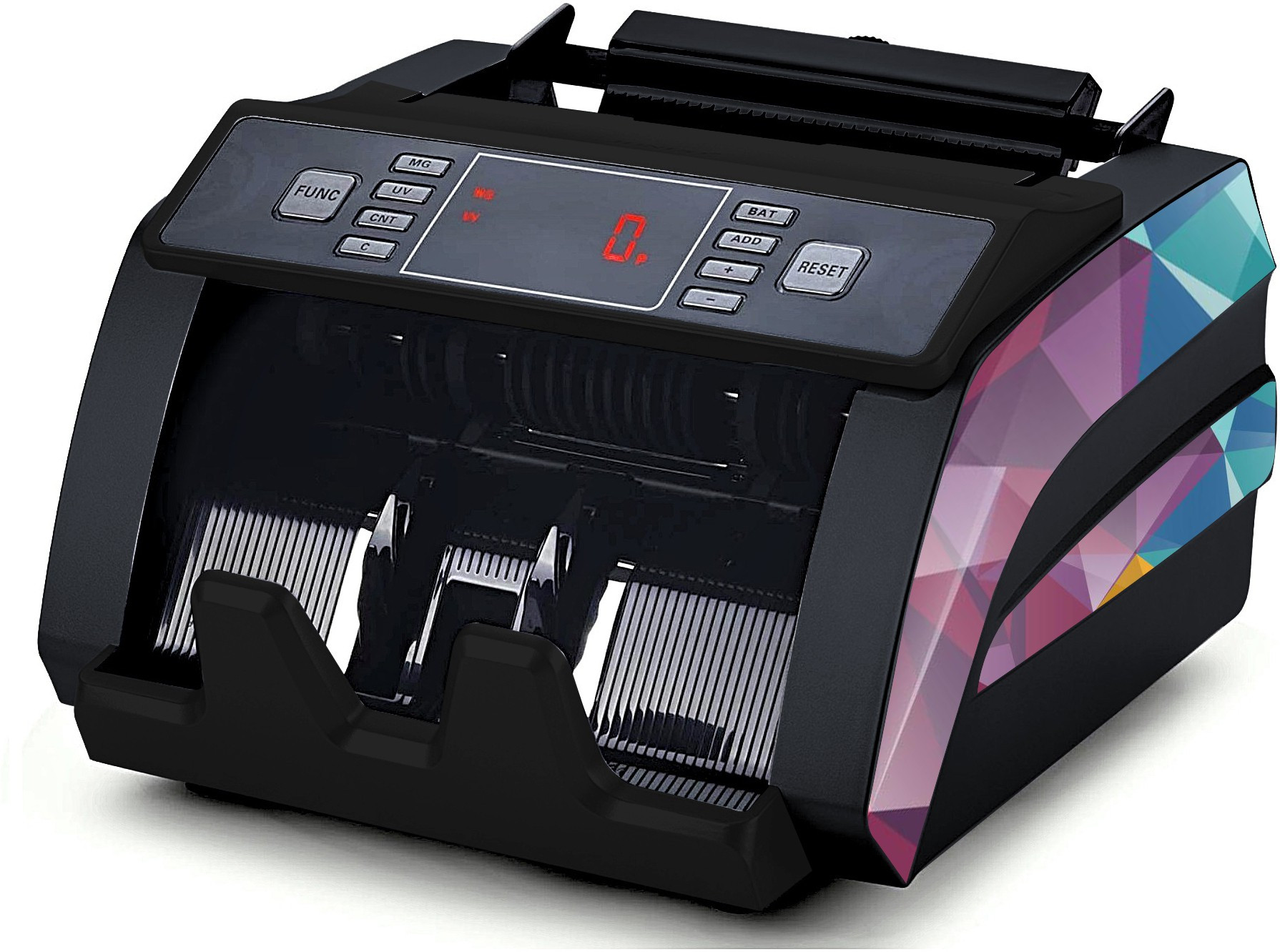 Drop2Kart Cash Counter - Bank Grade, UV/MG Counterfeit Detection, Big LED Display, ADD+BATCH Mode, After Sales Service Support Note Counting Machine image 1