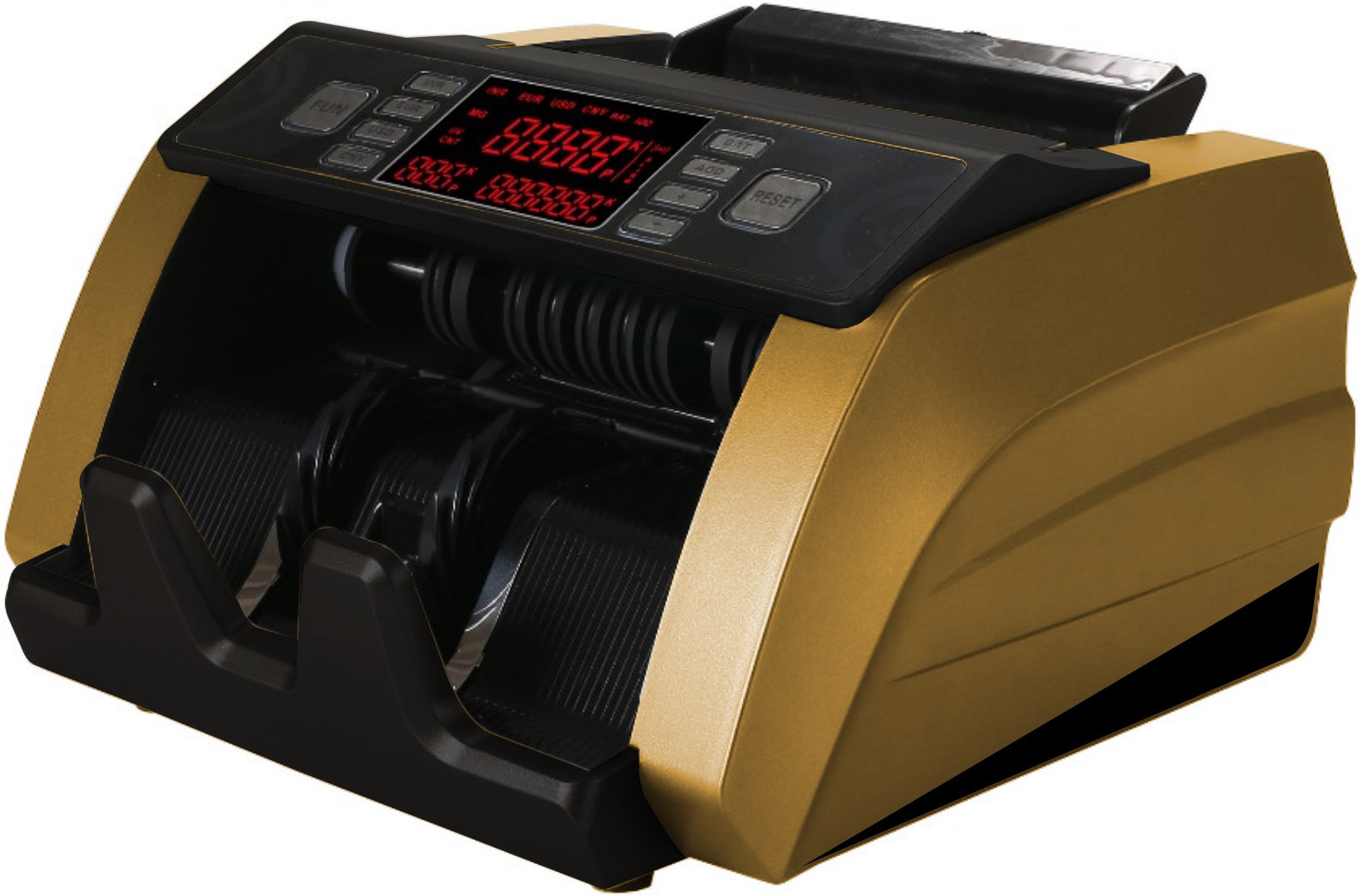 Drop2Kart Bill Counter - Large LED Display, Counts All Indian Bills with UV/MG Fake-Note Scanning, ADD+BATCH Modes Note Counting Machine image 1