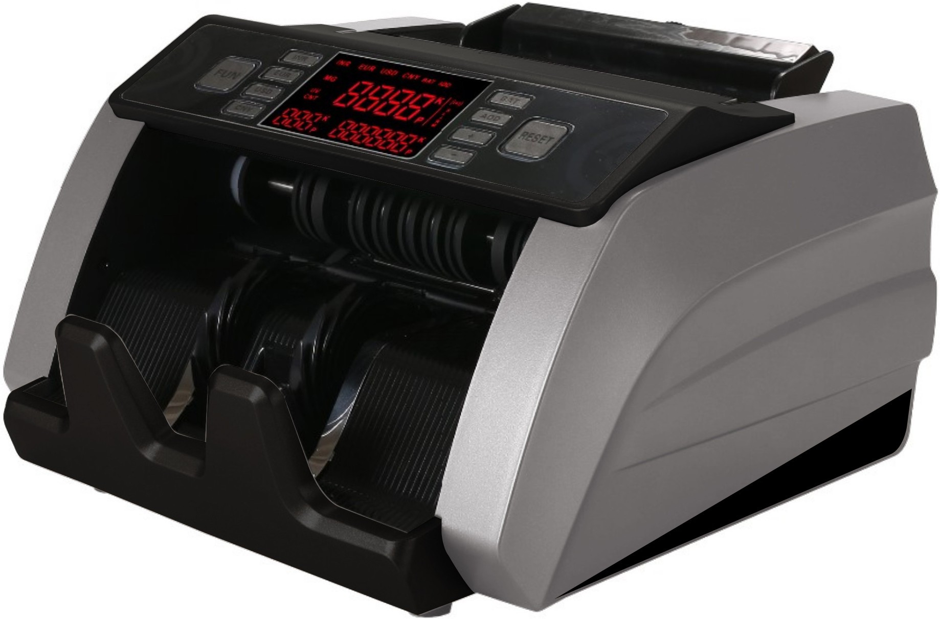 Drop2Kart Automatic Cash Counter - AccuCounts All INR Notes, Dual LED Display, UV/MG FakeNote Sensors, After Sales Service Support Note Counting Machine image 1