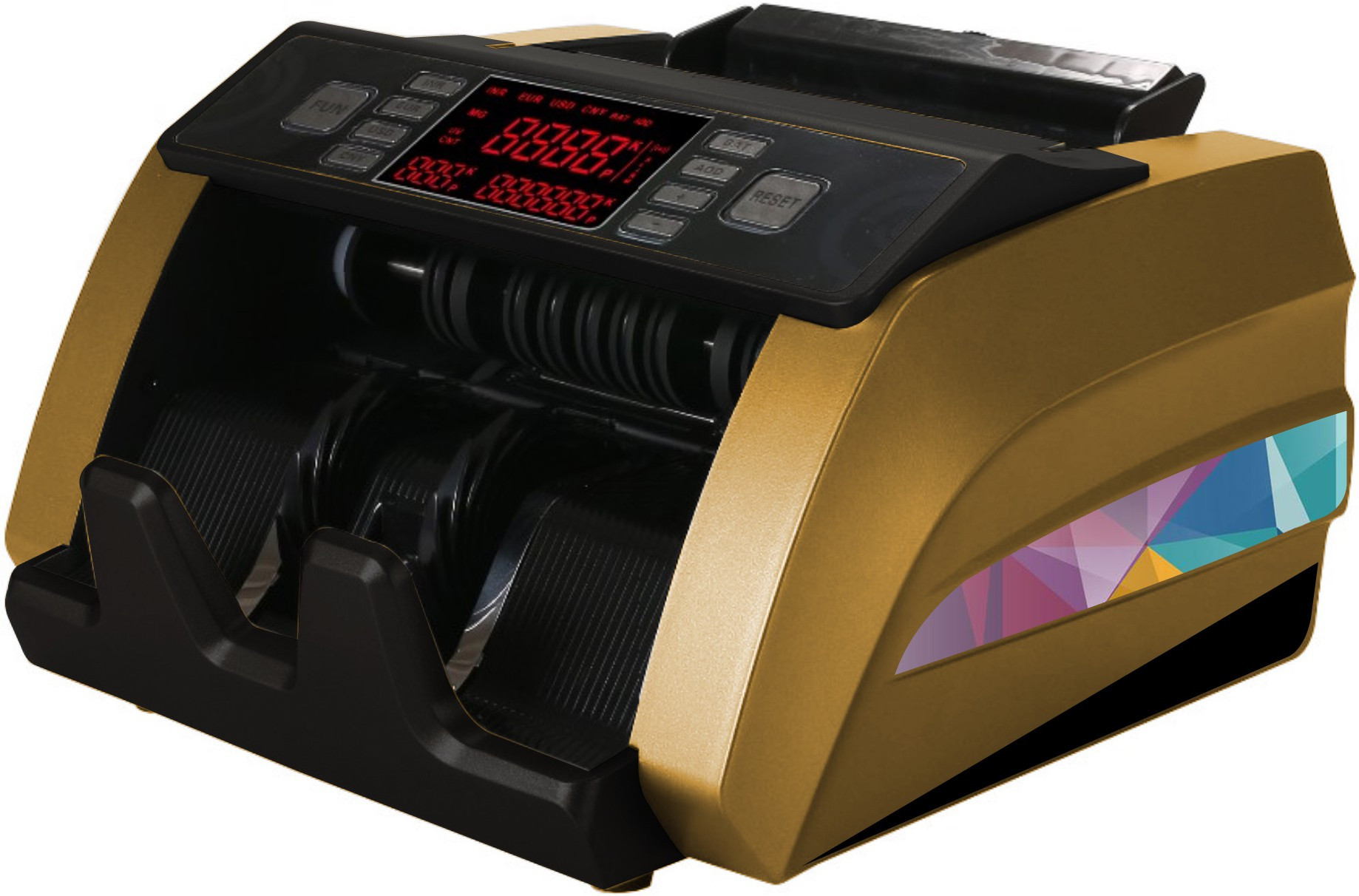 Drop2Kart Cash Counter - Counts All Indian Bills, LED Display, HeavyDuty Motor, UV/MG Fake-Note Detection, LED External Display Note Counting Machine image 1