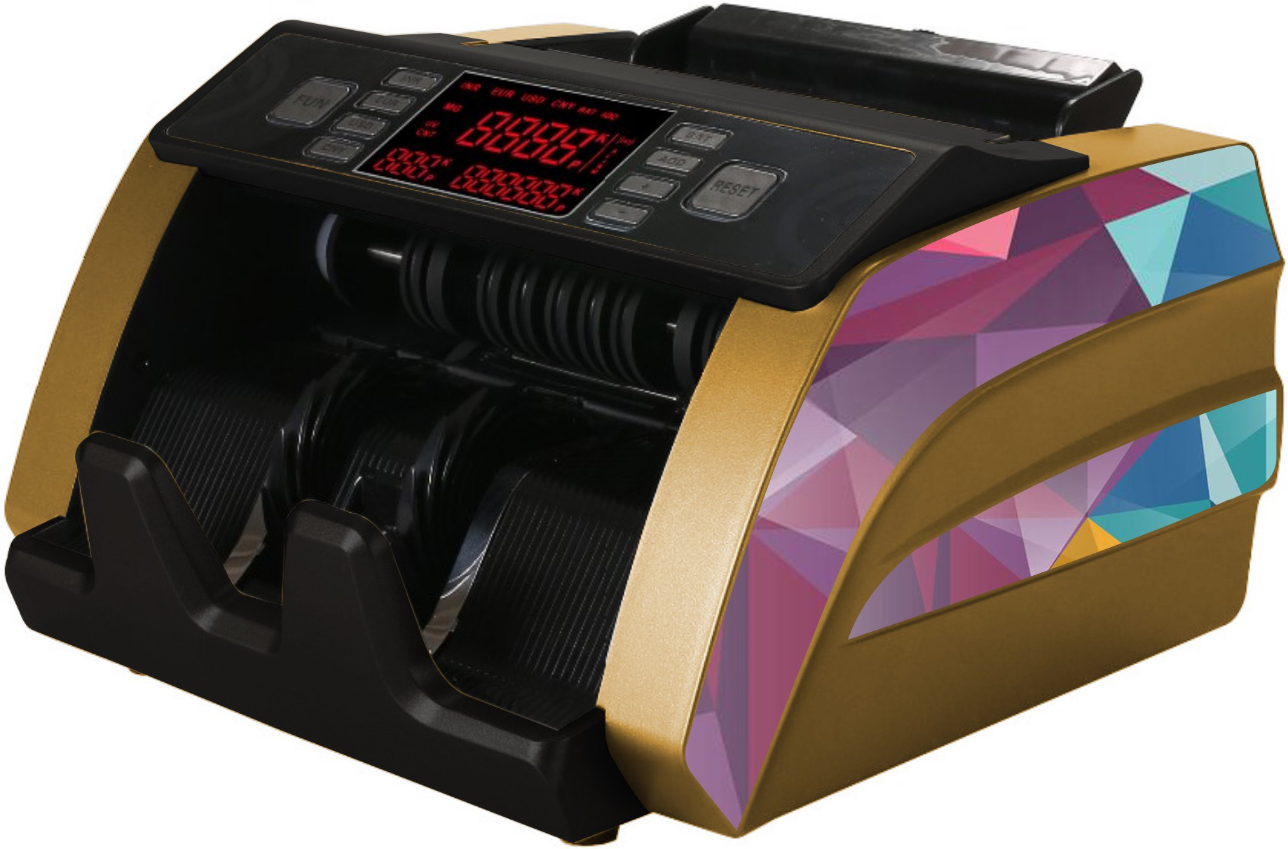 Drop2Kart Bill Counter - UV/MG Image Sensors, Counts All Indian Notes, Big LED Display, Multiple Operation Modes with Fake-Note Alarm Note Counting Machine image 1