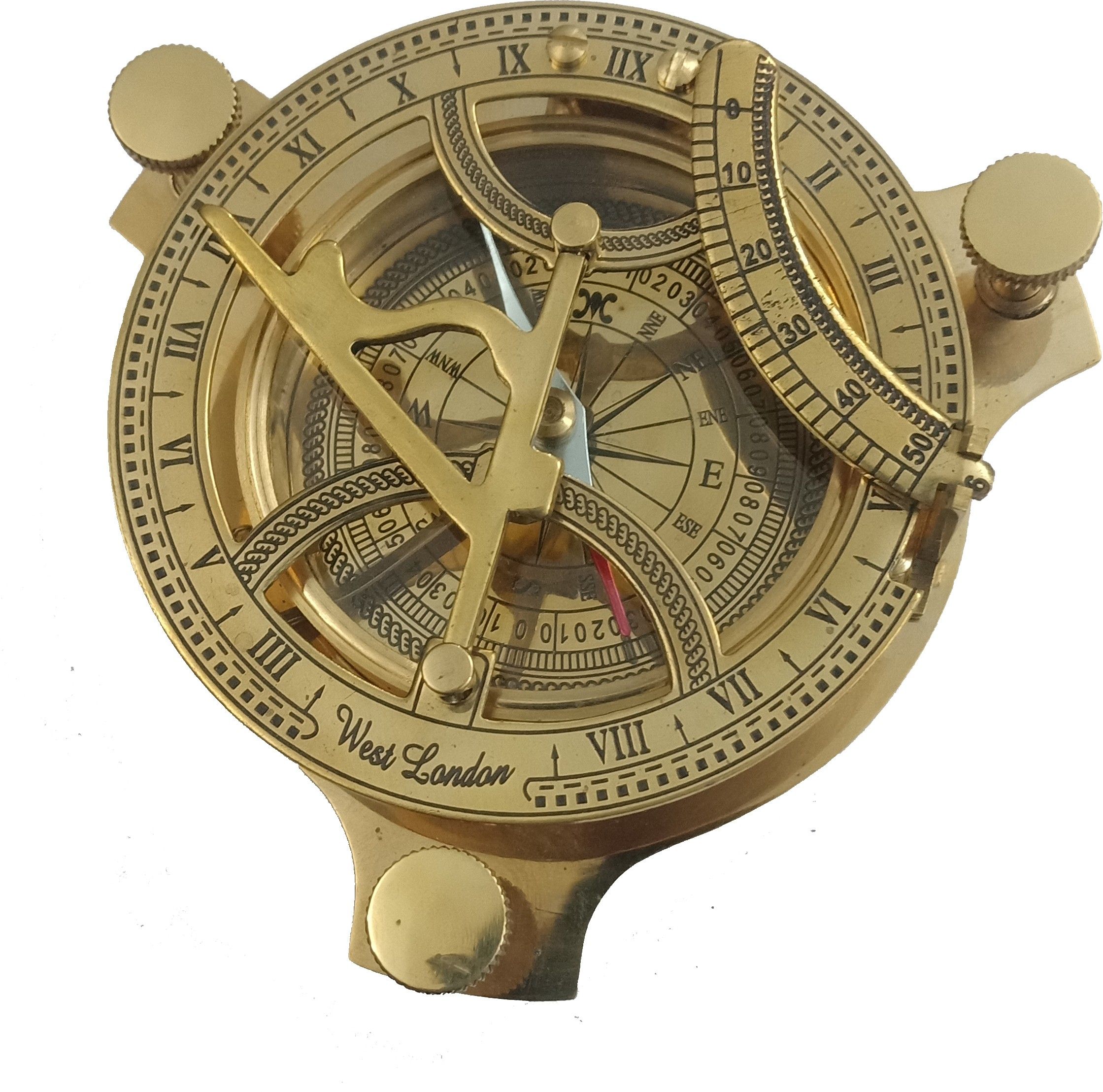 antiquity SUNDIAL COMPASS BRASS WITH ADJUSTABLE LEVEL 03 INCH Compass-picture-29