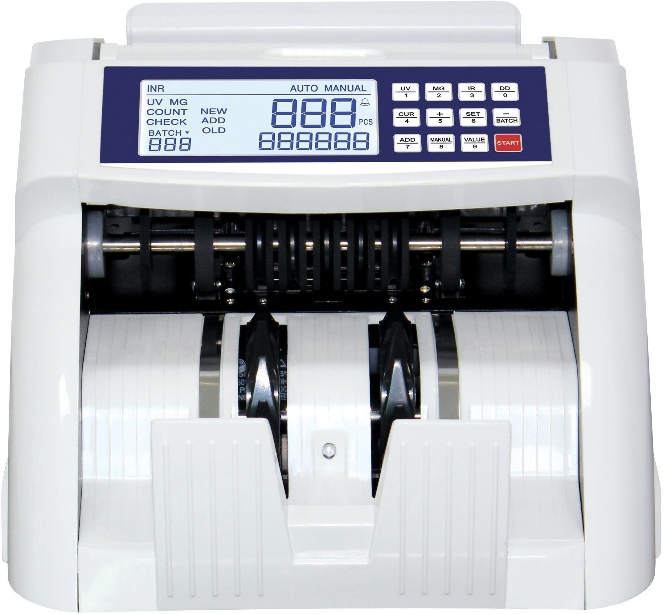 Drop2Kart CashCounter with UV/MG FakeNote Scanning, Large LCD Display, Counts Old&New INR Note Counting Machine image 1