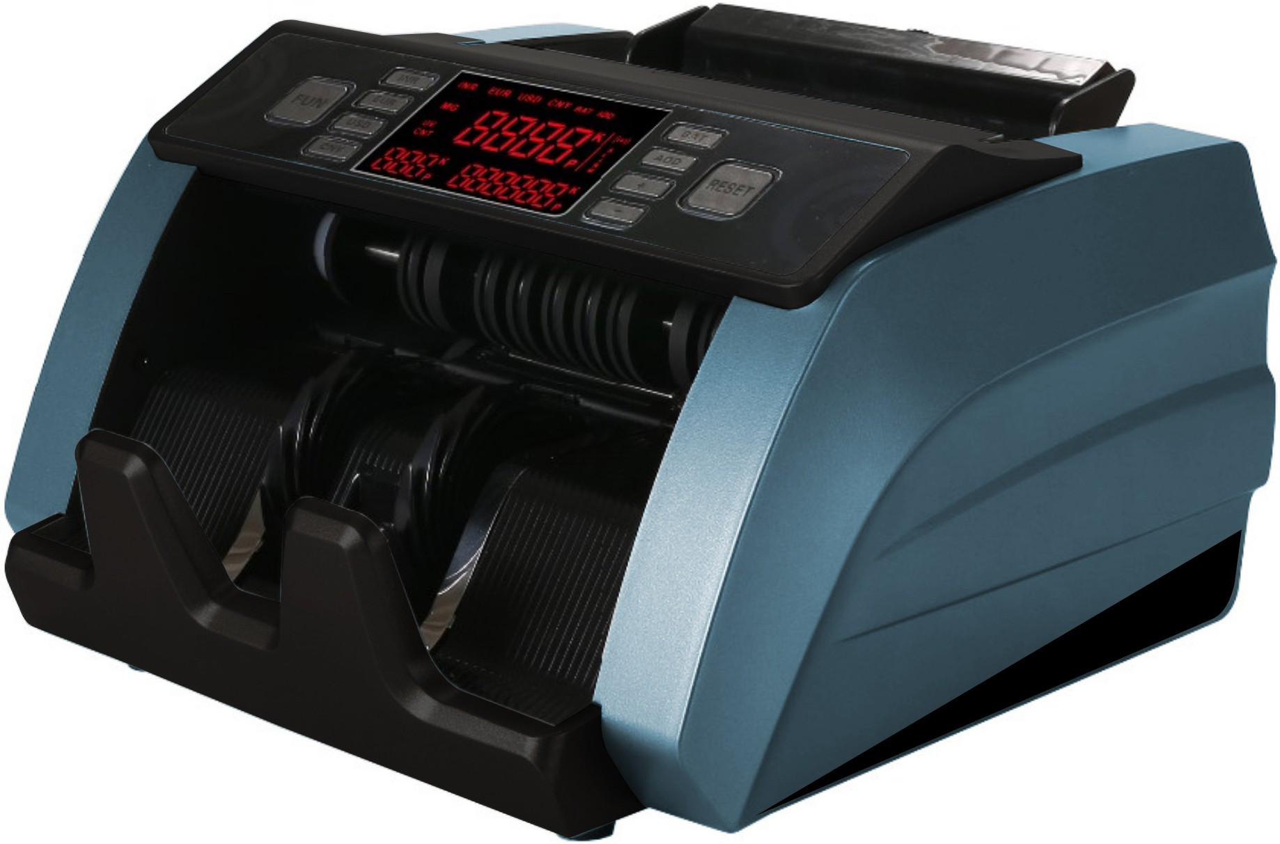 Drop2Kart Automatic Cash Counter with UV/MG Fake-Bill Detection, All INR Currency Support, Big TFT LED Display with Fake-Note Alarm Note Counting Machine image 1