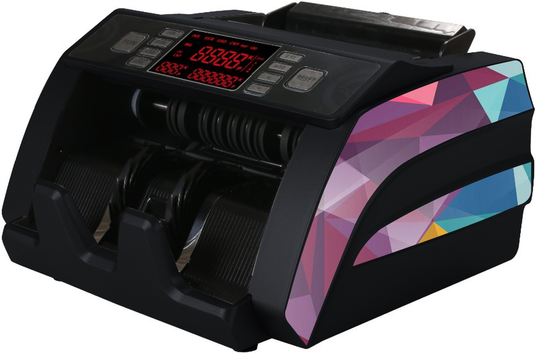 Drop2Kart Cash Counter - Bank Grade, UV/MG Counterfeit Detection, Dual LED Display, ADD+BATCH Modes, After Sales Service Support Note Counting Machine image 1