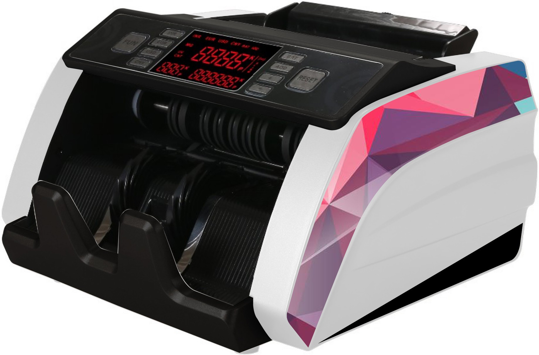 Drop2Kart Cash Counter with Japanese UV/MG Sensors, Counts All Old & New INR Notes, Fake-Note Alarm, After Sales Service Support Note Counting Machine image 1