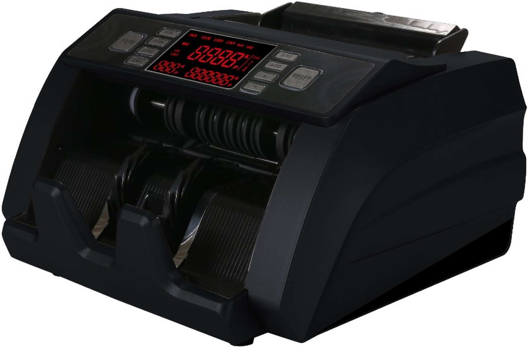 Drop2Kart Bill Counter - Counts All INR, User Friendly, UV/MG Fake-Note Detection, External LED Display, After Sales Service Support Note Counting Machine image 1