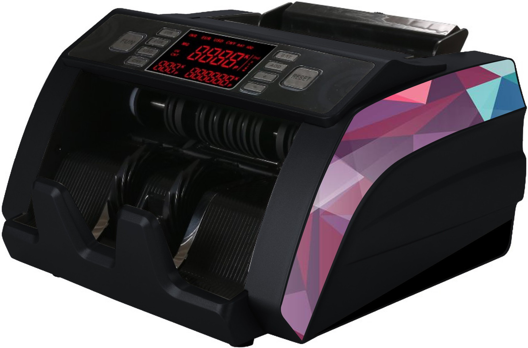 Drop2Kart Cash Counter - Bank Grade, UV/MG Counterfeit Detection, TFT LED Display, ADD+BATCH Modes, After Sales Service Support Note Counting Machine image 1