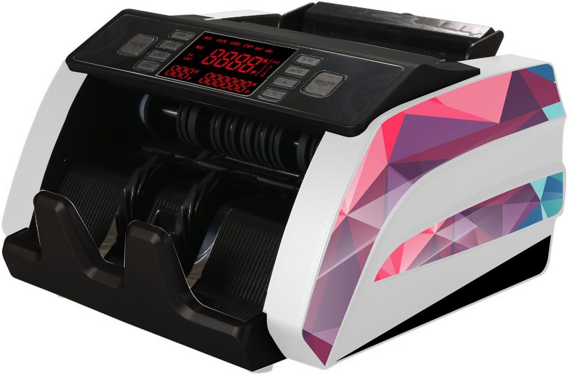 Drop2Kart Automatic Bill Counter - Dual HeavyDuty Motor, UV/MG FakeNote Detection, Fast Counts All INR Notes with LED External Display Note Counting Machine-picture-13