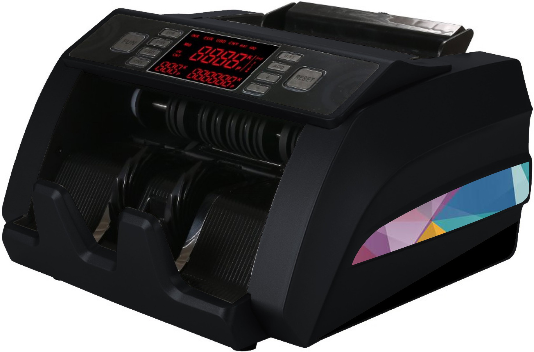Drop2Kart Bill Counter - TFT LED Display, UV/MG Image Sensors, Multiple Operation Modes, Fake-note Alarm, External LED Display Note Counting Machine image 1