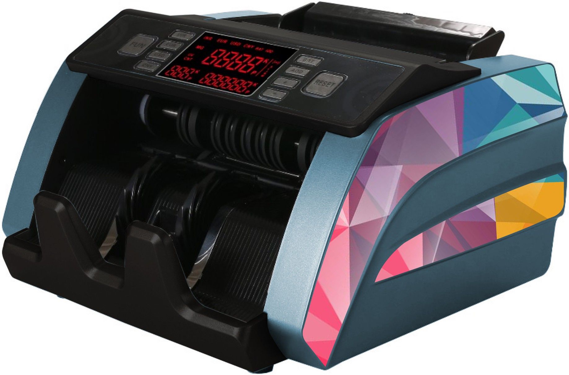 Drop2Kart Cash Counter - TFT LED Display, UV/MG Japanese Sensors, Multiple Operation Modes, Fake-note Alarm, External LED Display Note Counting Machine-image-35