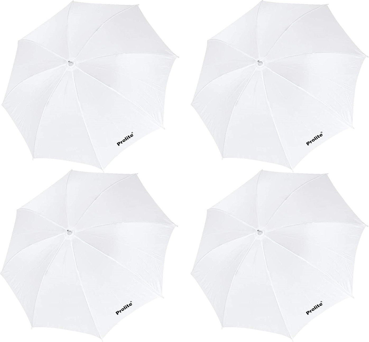 Prolite Studio Standard Umbrella Diffuser (18-inch) for Photography Speedlite Flash, Continuous Light (Sungun, Porta) Videography (Pack of 4) White Reflector Umbrella-image-3