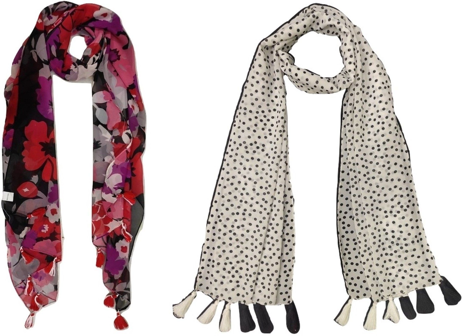 stolevilla Floral Print Chiffon Women Multicolor Scarf, Stole, Fancy Scarf-picture-13