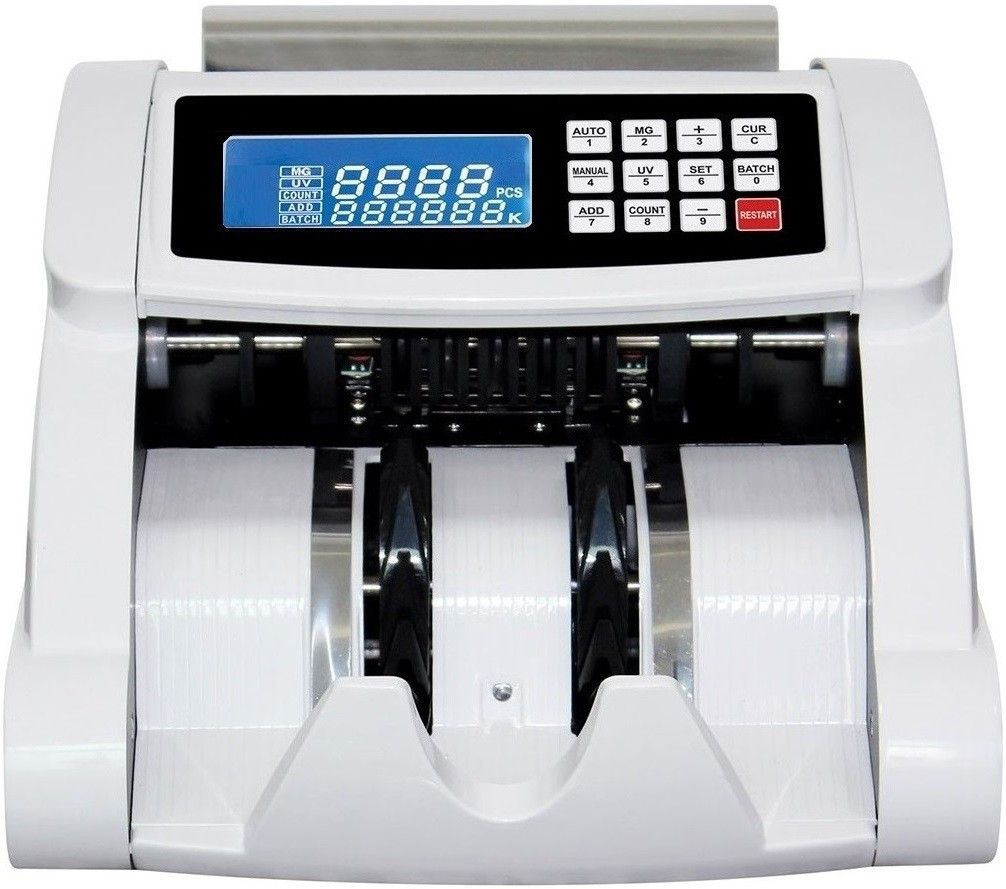 Drop2Kart Automatic Bill Counter - Counts all INR Notes, LCD Display, Heavy-Duty Motor, UV/MG Fake-Note Sensors, After Sales Service Support Note Counting Machine image 1