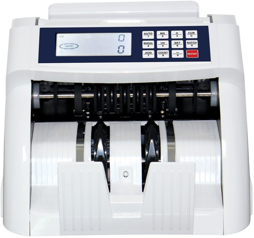 Drop2Kart Automatic Bill Counter - UV/MG FakeNote Detection, LCD+LED Display, Dual Heavy-Duty Motor, Fast Counts All Old & New INR Note Counting Machine image 1