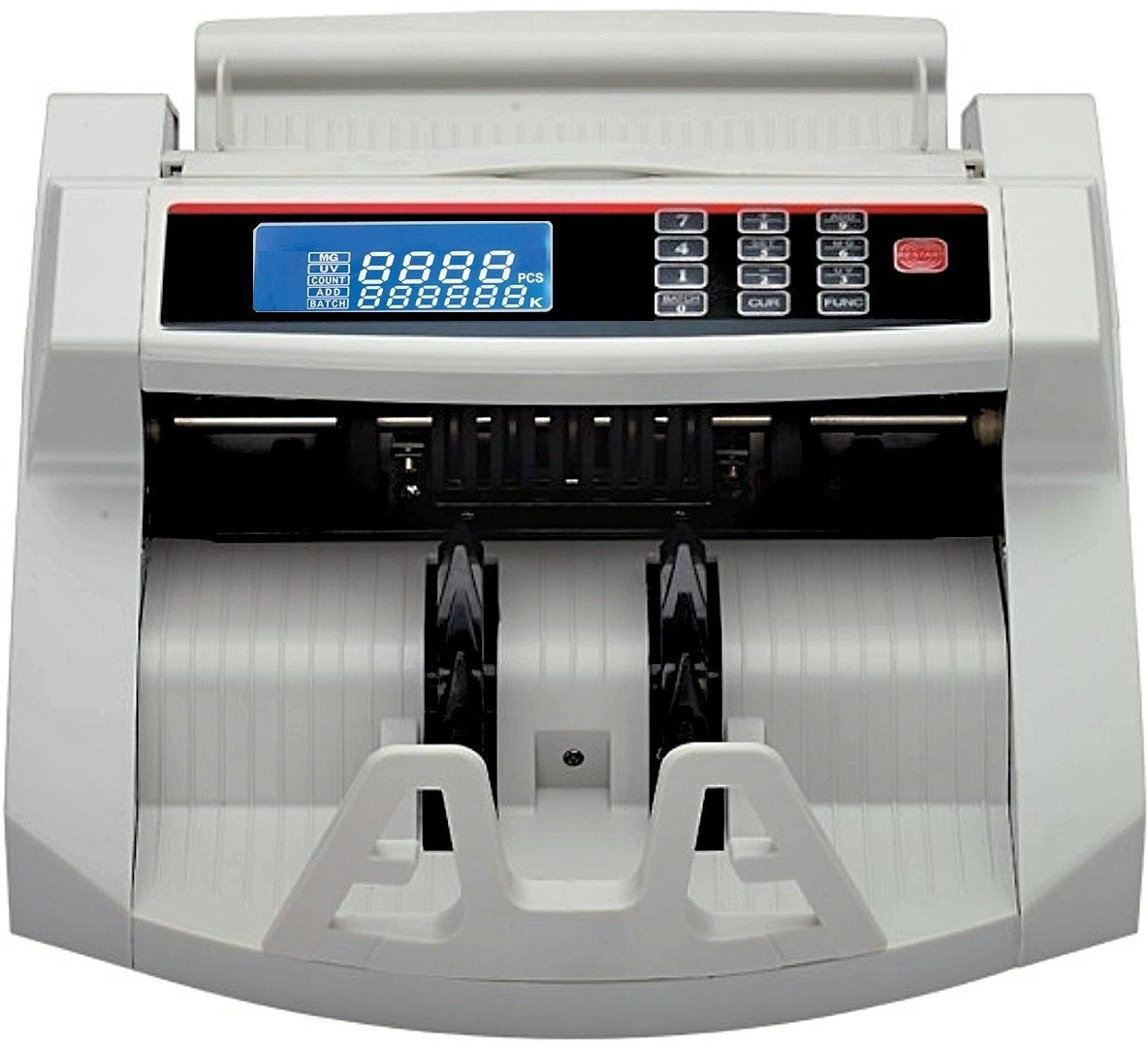 Drop2Kart Cash Counter - UV/MG Japanese CMOS Sensors, LCD+LED Display, Dual Heavy-Duty Motor, Counts All INR with Fake-Note Alarm Note Counting Machine image 1