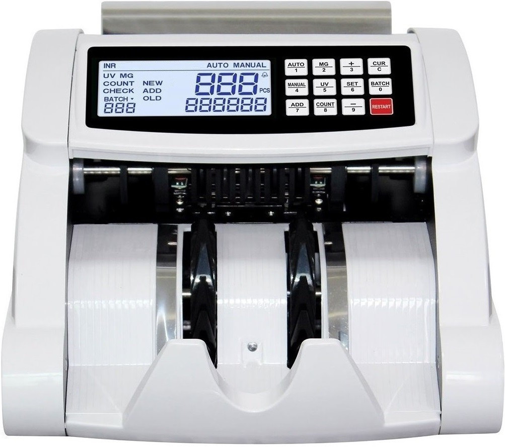 Drop2Kart LCD Cash Counter with Japanese UV/MG Image Sensors, Counts All Old & New INR Notes, Fake-Note Alarm, After Sales Service Support Note Counting Machine image 1