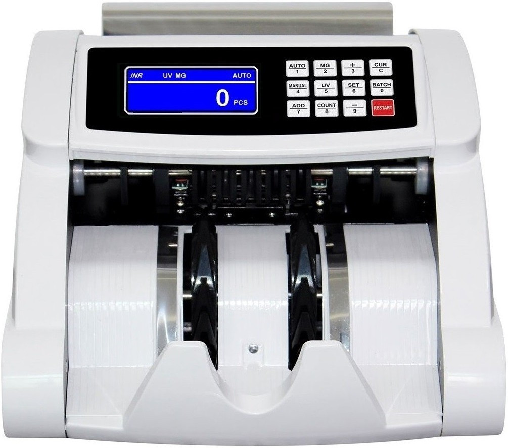 Drop2Kart Bill Counter - Bank Grade, UV/MG Counterfeit Detection, LCD+LED Display, ADD+BATCH Modes, After Sales Service Support Note Counting Machine image 1