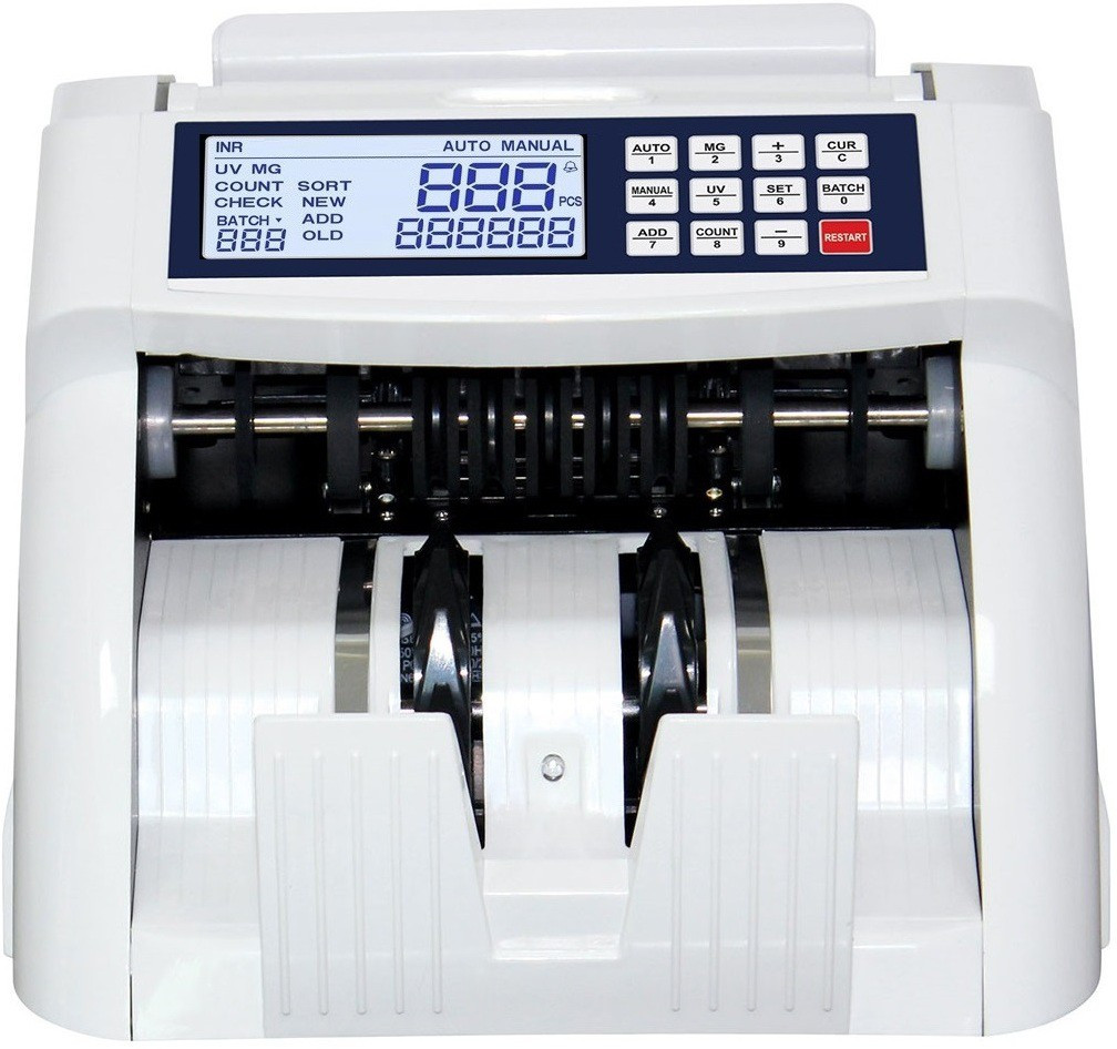 Drop2Kart Bill Counter - Automatic Counting, TFT LCD Display, UV/MG Fake-Note Sensors, Counts All INR with After Sales Service Support Note Counting Machine image 1
