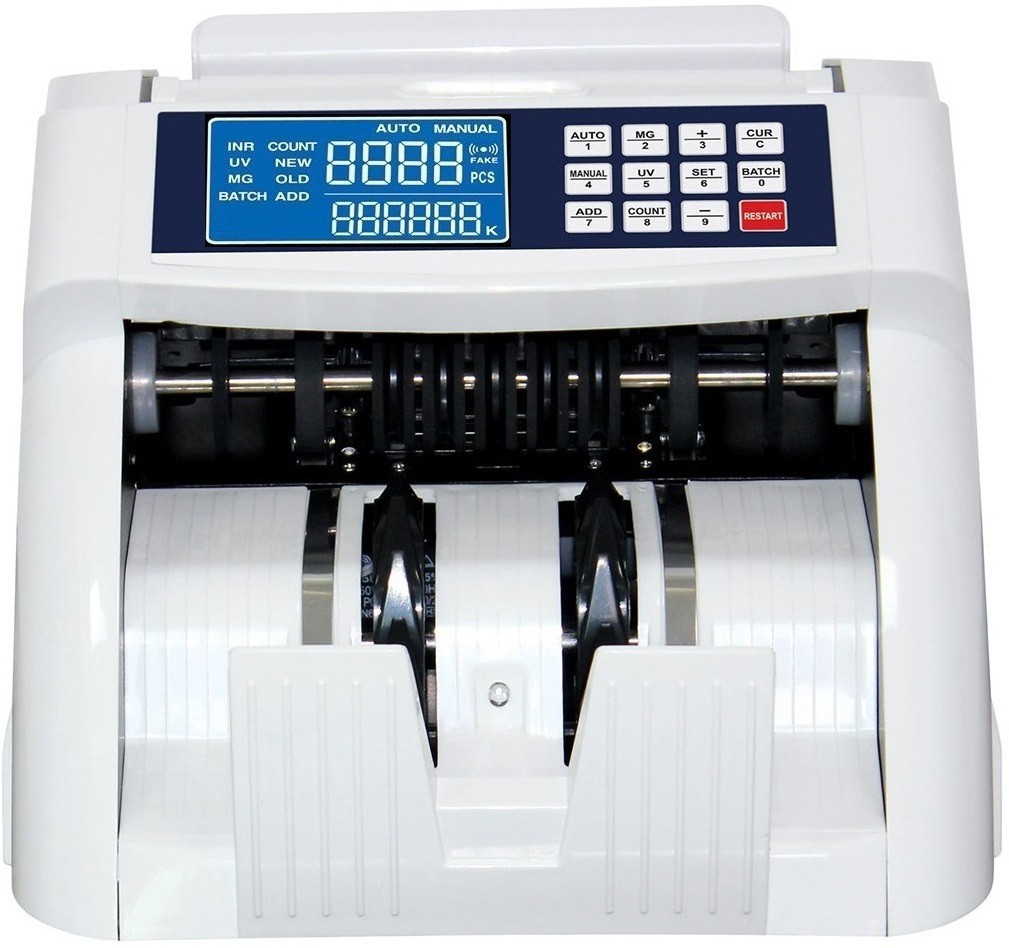 Drop2Kart Automatic Cash Counter - UV/MG Japanese Sensors, LCD+LED Display, Dual Motor, Counts All INR with After Sales Service Support Note Counting Machine image 1