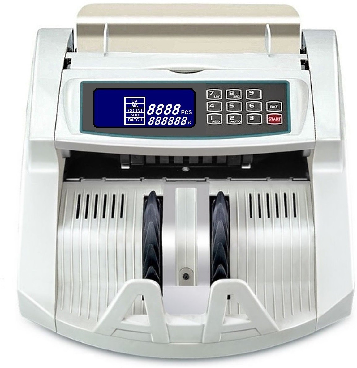 Drop2Kart LCD Bill Counter - Automatic Counting, Dual HeavyDuty Motor, UV/MG Fake-Note Detection, Supports All INR, LED External Display Note Counting Machine image 1