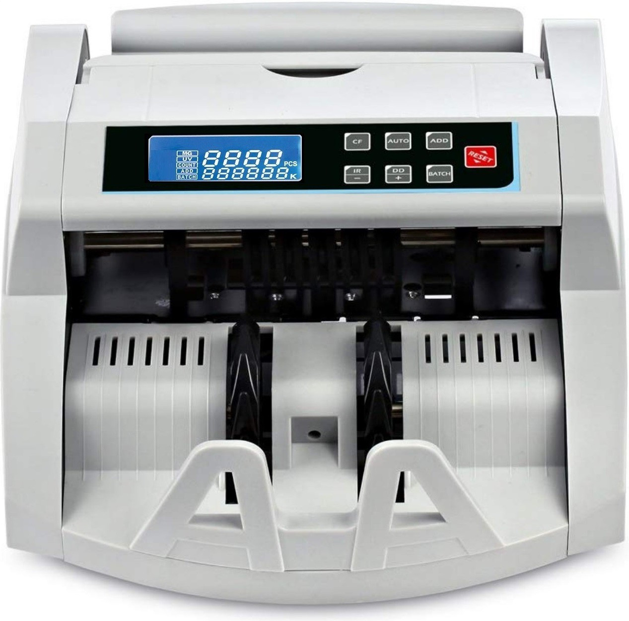 Drop2Kart LCD Bill Counter for All Indian Currency Notes - UV/MG Sensors, Dual Heavy-Duty Motor, External LED Display, Fake-Note Alarm Note Counting Machine image 1
