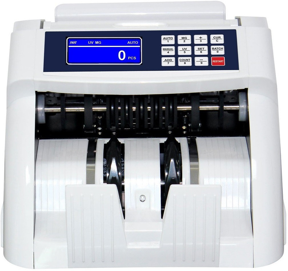 Drop2Kart Bill Counter with LCD Display - UV/MG FakeNote Sensors, ADD+BATCH Modes, Counts All Indian Notes, After Sales Service Support Note Counting Machine image 1