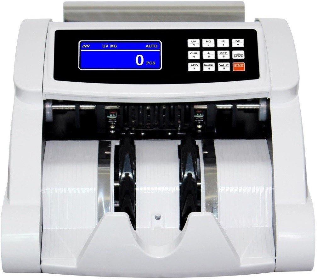 Drop2Kart Cash Counter - TFT LCD Display, UV/MG Fake-Note Sensors, Counts All INR, External LED Display, After Sales Service Support Note Counting Machine image 1