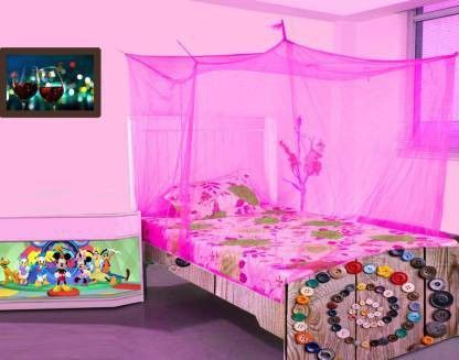 HDPE - High Density Poly Ethylene Kids Washable single Bed Mosquito net Avoid Annoying Insect Mosquito Net Pest Control Comfortable for Family, 100% AIR Flow. Mosquito Net-image-19