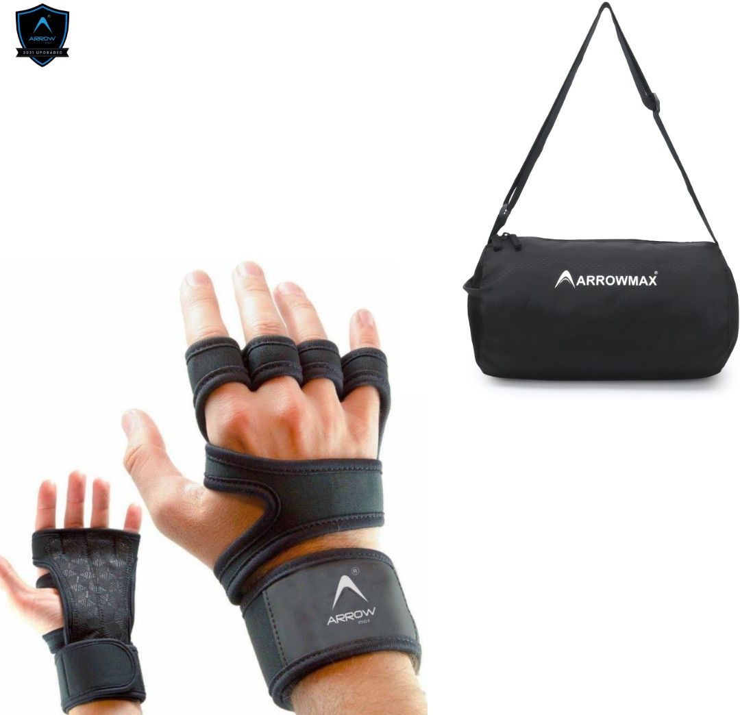 arrowmax DOMINATOR GYM BAG AND COBRA FITNESS GLOVE WORKOUT SET FIT Fitness Accessory Kit Kit-picture-31