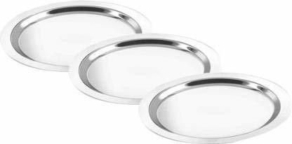 rbgiit Stainless Steel kadai / fry pan / casserole / handi / tope/ bowl and other cookware utensils for daily use cook & serve application in your kitchen. Stainless Steel Heavy Gauge Ciba/Lids/Tope Cover 8.5 inch Lid Set, Pack of 3-picture-21