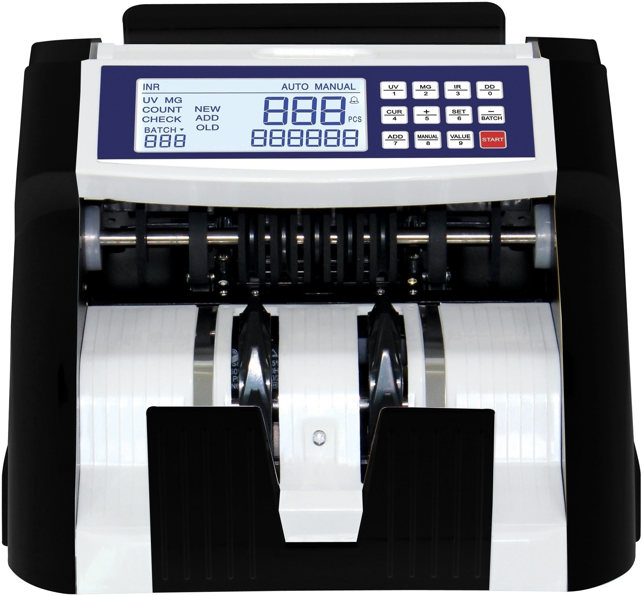 Drop2Kart Bill Counter - Automatic Counting, Supports All INR Notes, TFT LCD Display, UV/MG/MT/IR Fake-Note Detection, LED External Display Note Counting Machine image 1