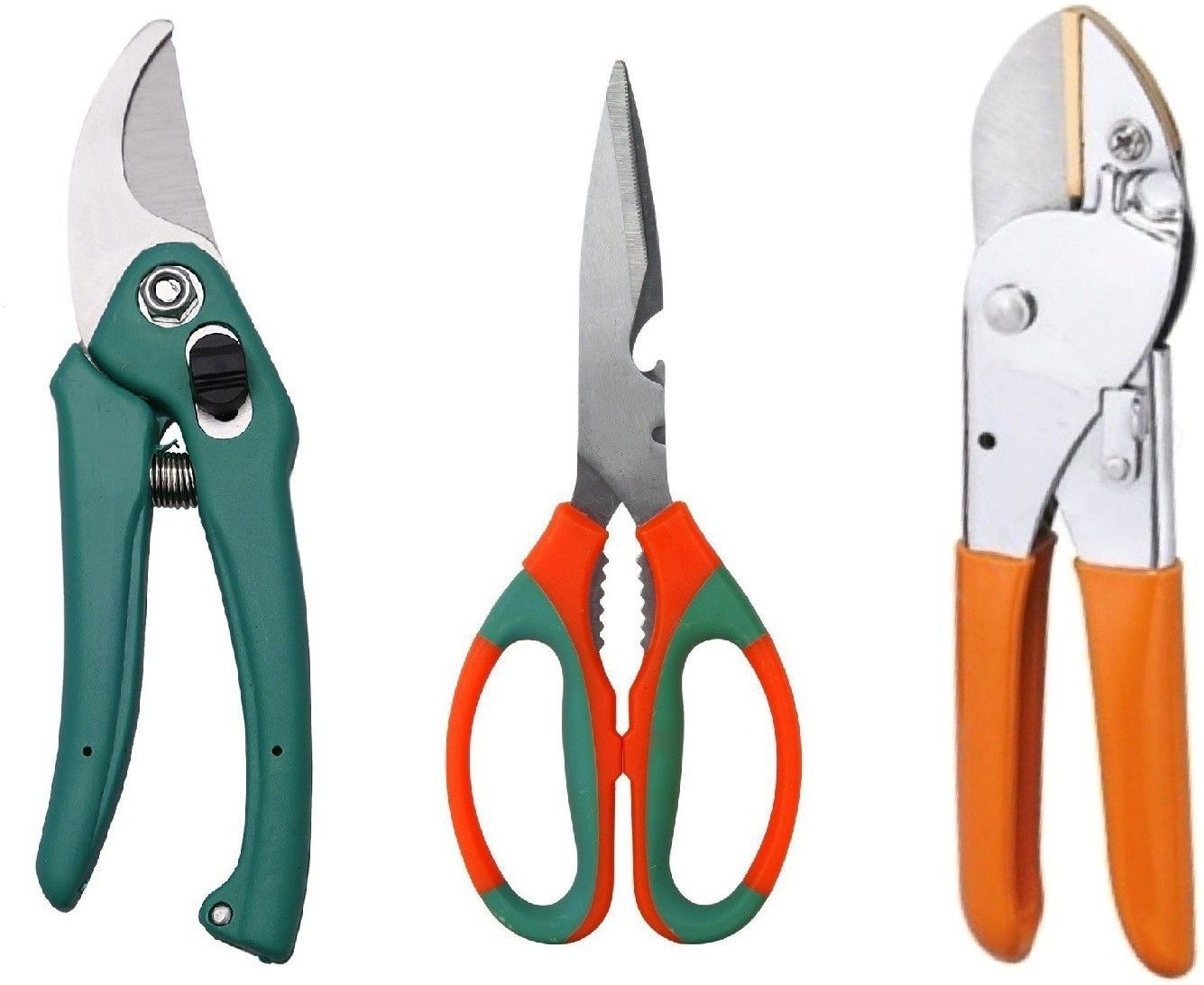 Garden Scissor, Garden Pruner, Garden Cutter Gardening Cut Tools (Set of 3) Garden Tool Kit (3 Tools) Garden Tool Kit-image-5