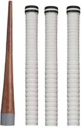 sliva Cricket Bat White Grip + One Wooden Cone (Gripper) Extra Tacky Towel Grip-picture-25