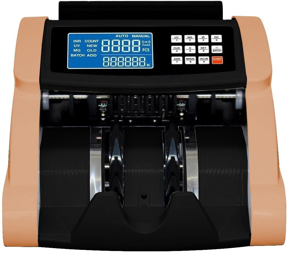 Drop2Kart HeavyDuty Cash Counter - LCD Display, Updated for All INR, UV/MG Counterfeit Detection with Fake-note Alarm, LED External Display Note Counting Machine image 1
