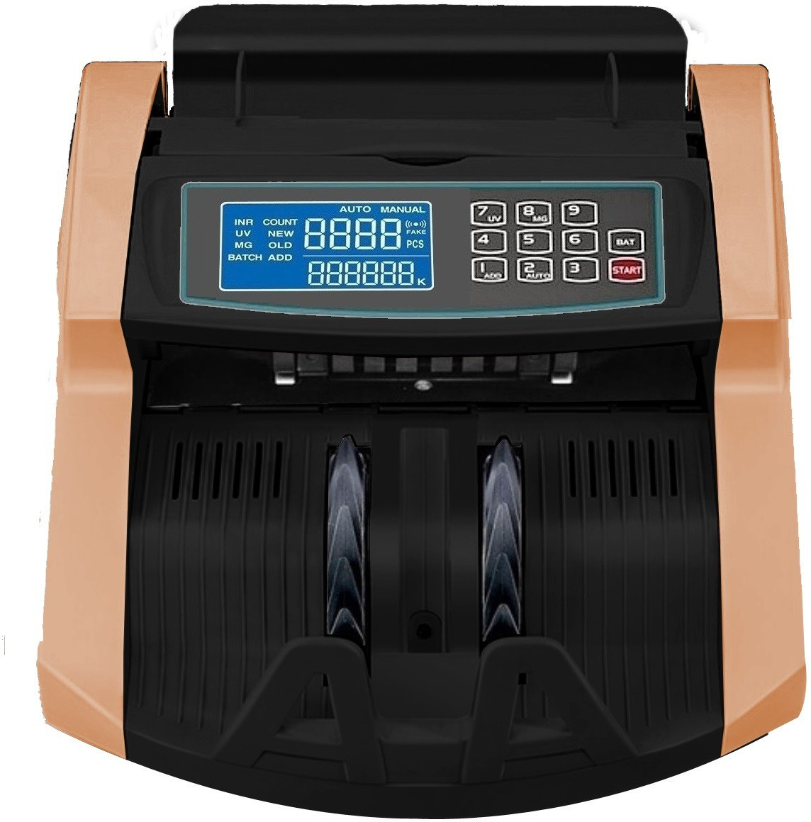 Drop2Kart Bill Counter - LCD+LED Display, Counts All INR, User Friendly, Japanese UV/MG Sensors, Fake-Note Alarm, After Sales Service Support Note Counting Machine image 1