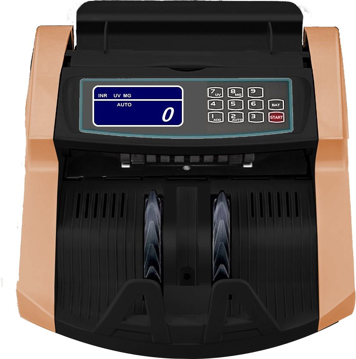Drop2Kart Cash Counter - HeavyDuty and Fully Automatic, Counts All INR Currency, UV/MG Scanning, FakeNote Alarm, After-Sales Service Support Note Counting Machine image 1